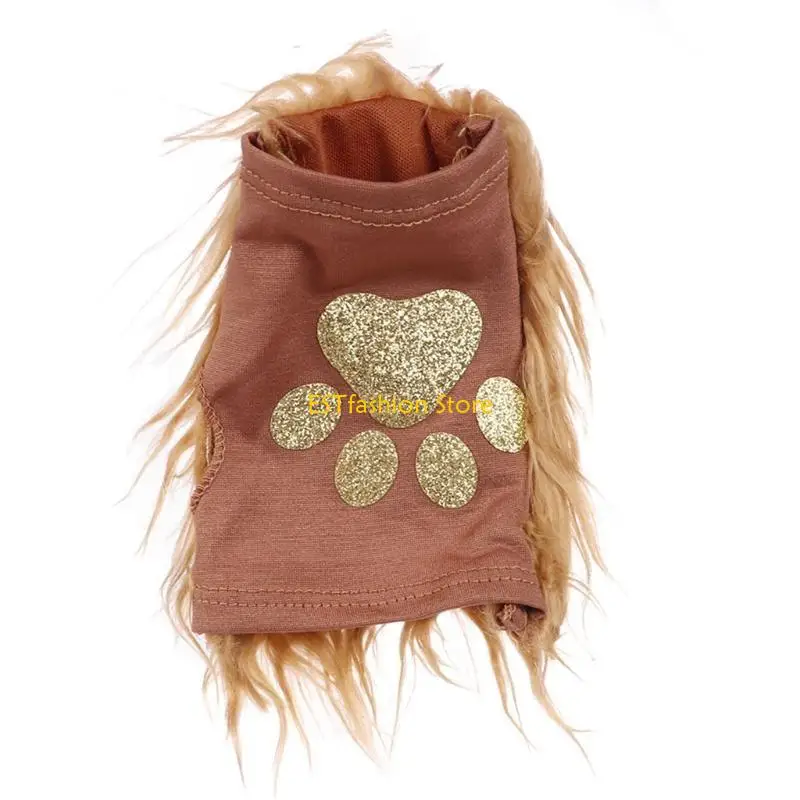 

Y5GC повязка на голову с львиными ушками и комплект костюма с хвостом для детей и взрослых коричневая повязка на голову со львом