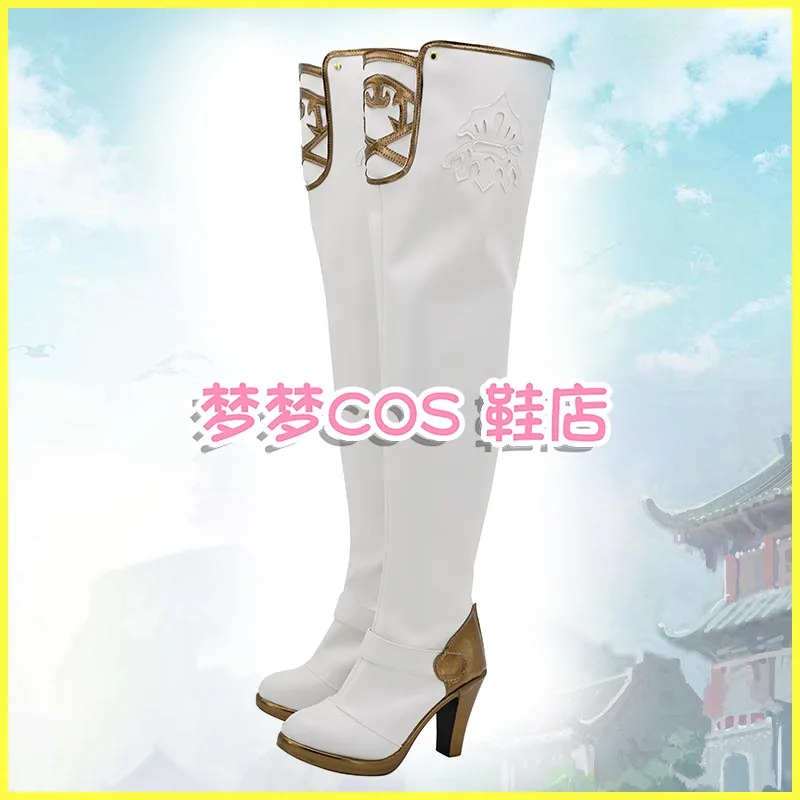 Game NieR Automata YoRHa Commander Cheongsam Cosplay Schoenen Laarzen Vrouwen