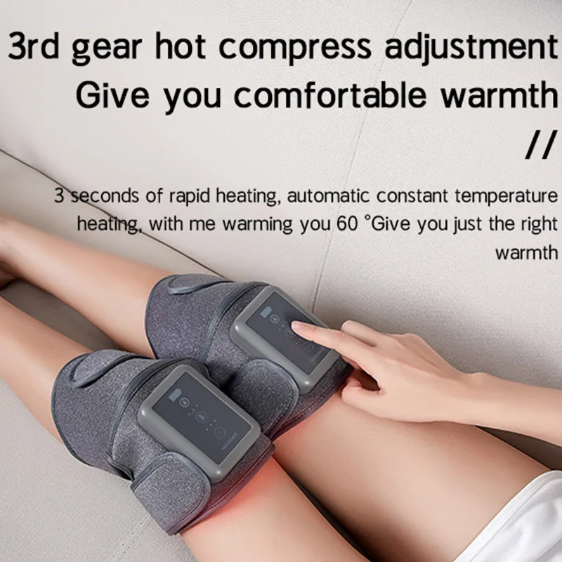 

Массажер для коленей и плеч с интеллектуальной вибрацией и горячим компрессом, способствует улучшению кровообращения, расслаблению мышц, массажер для суставов.