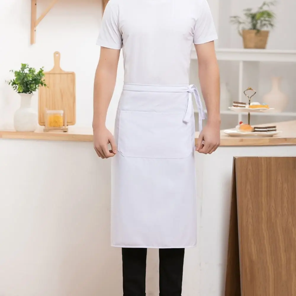Mezzo grembiule antivegetativo Design con lacci Tinta unita Uniforme da chef Grembiule da cucina regolabile impermeabile Ristorante
