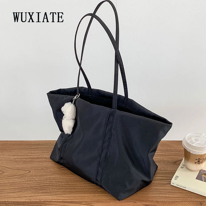 WUXAITE 2024 spring women's fashion shoulder bag leisure commuter bag advanced sense large capacity nylon bag