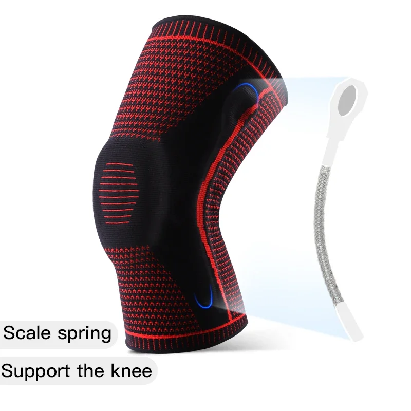 1 PC Knee Pads Strap Patella Medial Support Meniscus Silicone Compression Sport Knee Braces Basketball Running Prot