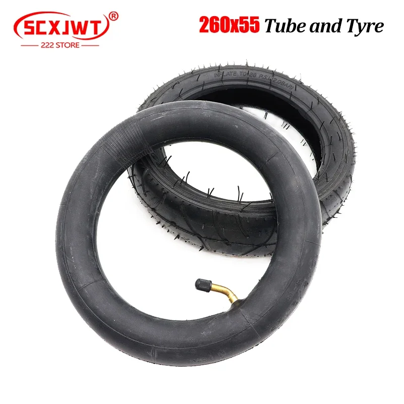 Acessórios para motocicleta, pneus de 10 polegadas, 260x55 e tubo interno, serve para scooter elétrica, balanceamento, hoverboard, auto equilíbrio inteligente