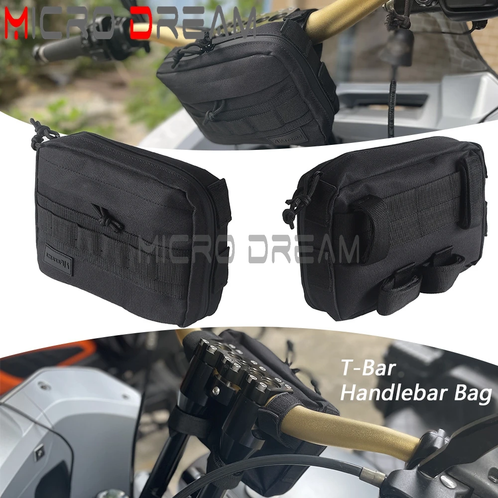 Club Style Utility Molle Traveller Bar Handlebar T-Bar Bag Handle Bags For Harley Dyna Street Bob FXBB Softail Sportster XL 883