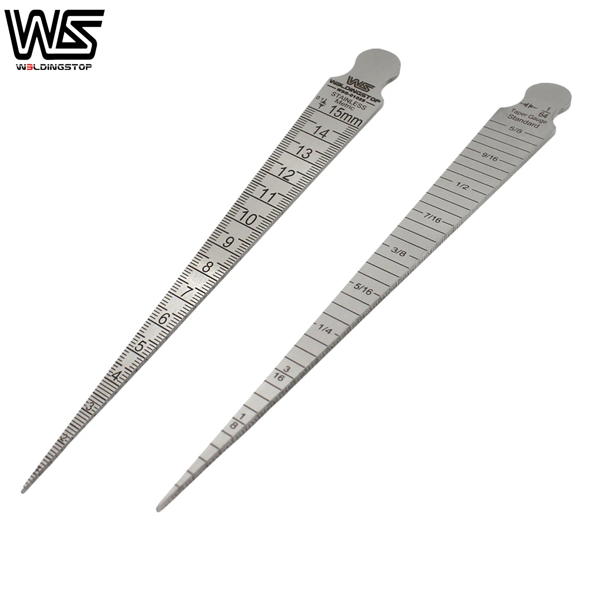 

1-15mm Wedge feeler Gap Hole Taper Gauge Welding Inspection Taper Gauge Metric Imperial Measure Tool Stainless Steel