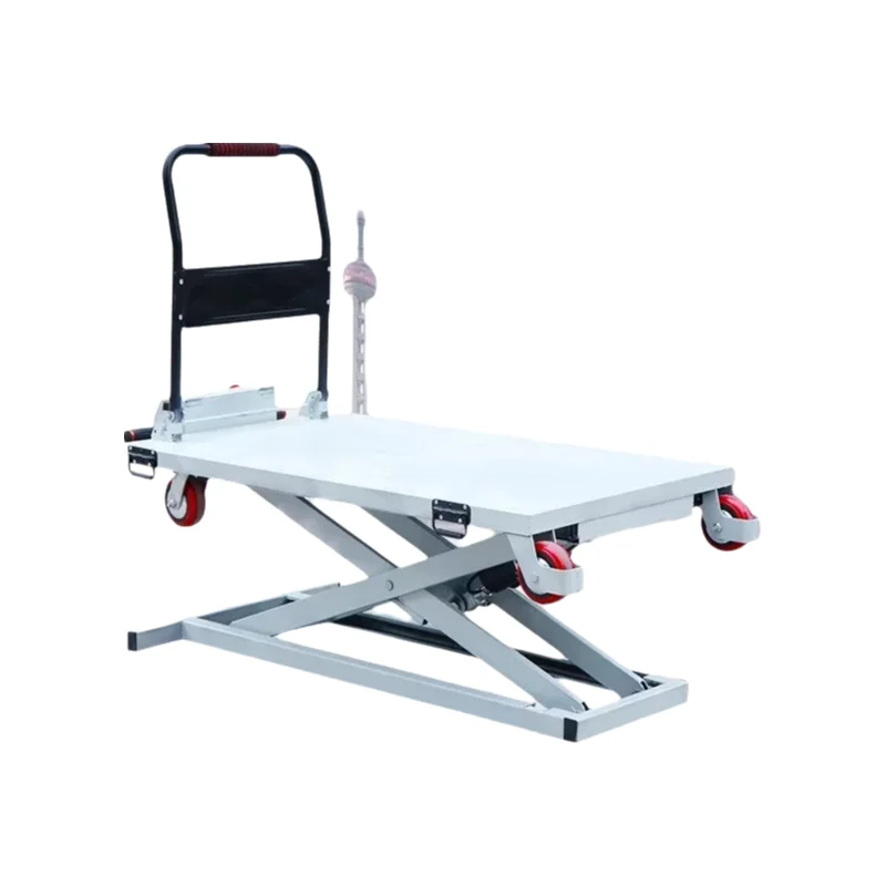 Portable Electric Hydraulic Lift with Mobile Push Flatbed Truck Platform Drone Transport Scissor Lift Slide