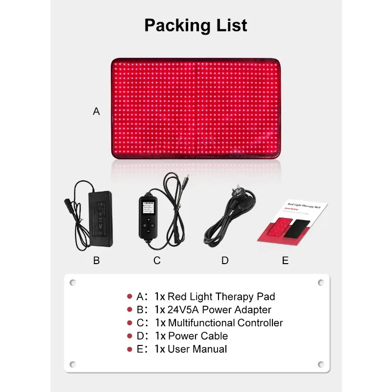 Wholesales High Quality Skin Care Fabric Red Light Therapy Mat TLB600 Home Use Pain Relief 660Nm 850Nm Full Massage Beauty Spa