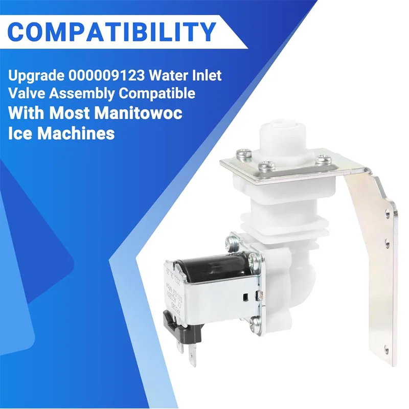 Manitowoc 000009123 Ice Machine Water Inlet Valve,120V 60Hz 5W Fit for I, IB,IR,S, SD, JC, QR, SD and K Series ice Machines