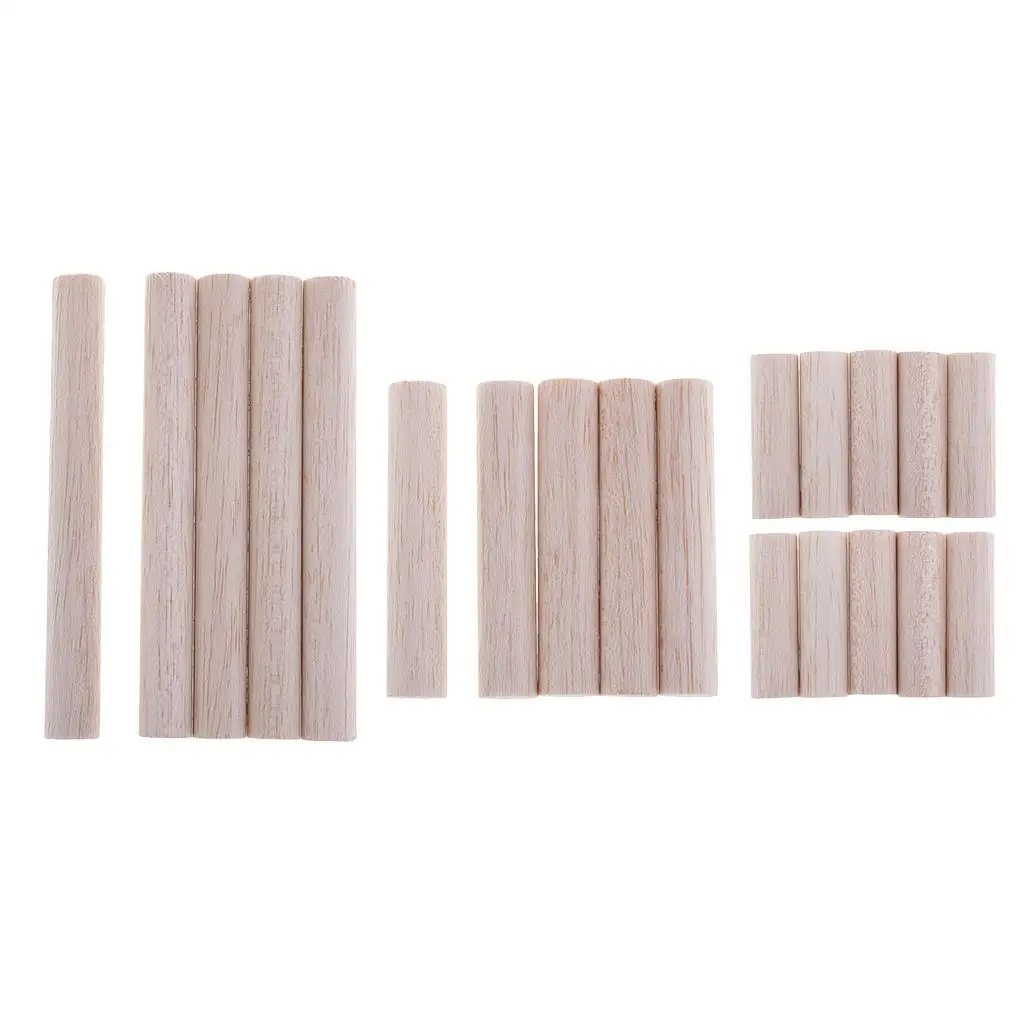 แพ็ค 5/10 15 มม.หนาไม้ Dowel Rods-ไม้ Balsa ที่ยังไม่เสร็จ Dowels สําหรับงานฝีมือและงานไม้,อาคาร,DIY