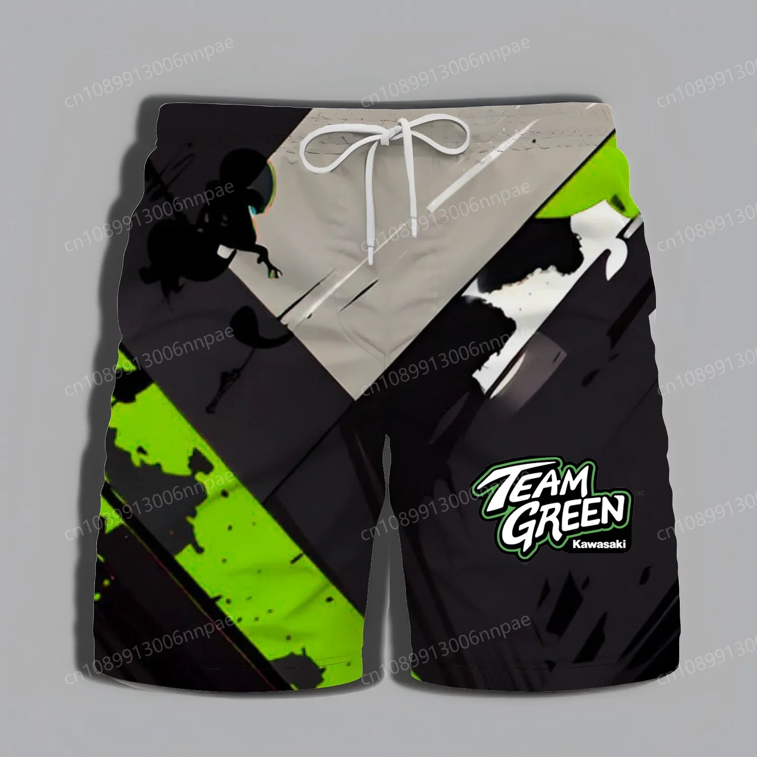 Pantaloncini estivi giornalieri da uomo 2025 Nuovo modello di sport estremi per moto Kawasaki Pantaloni da spiaggia alla moda e squisiti Cool