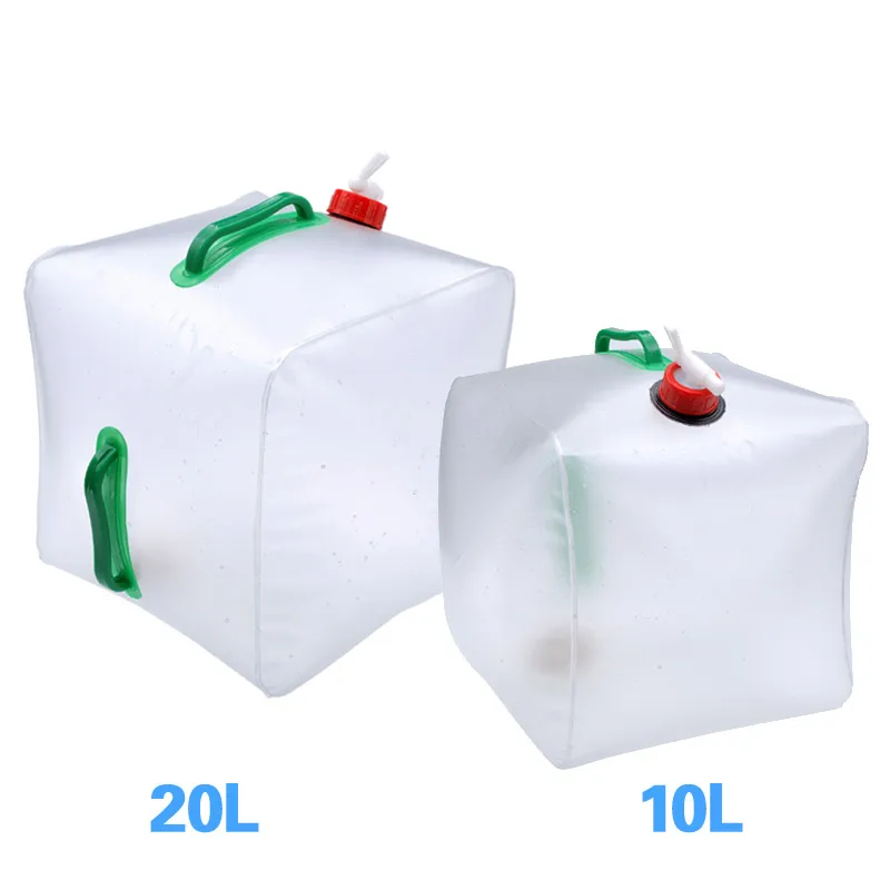 10L/20L Folding water bag  Large Capacity Foldable Container Bag  Storage Water Carrier camping equipment supplies