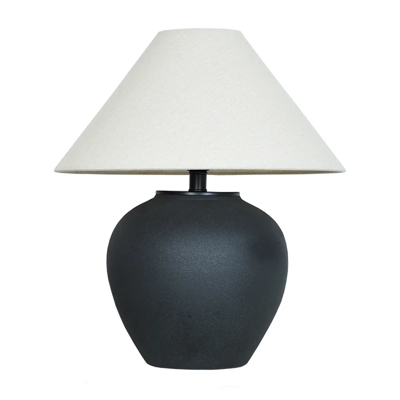 

Japanese-style wabi-sabi terracotta pot retro living room desk lamp bedroom bedside model room hotel homestay designer ornament