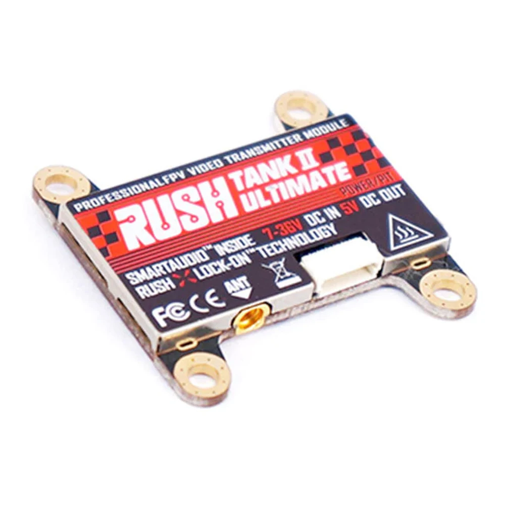 RUSHFPV RUSH Tank II 7-36V 5.8GHZ 48CH/37CH PIT/25mW/200mW/500mW/800mW FPV VTX nadajnik wideo do dronów wyścigowych RC