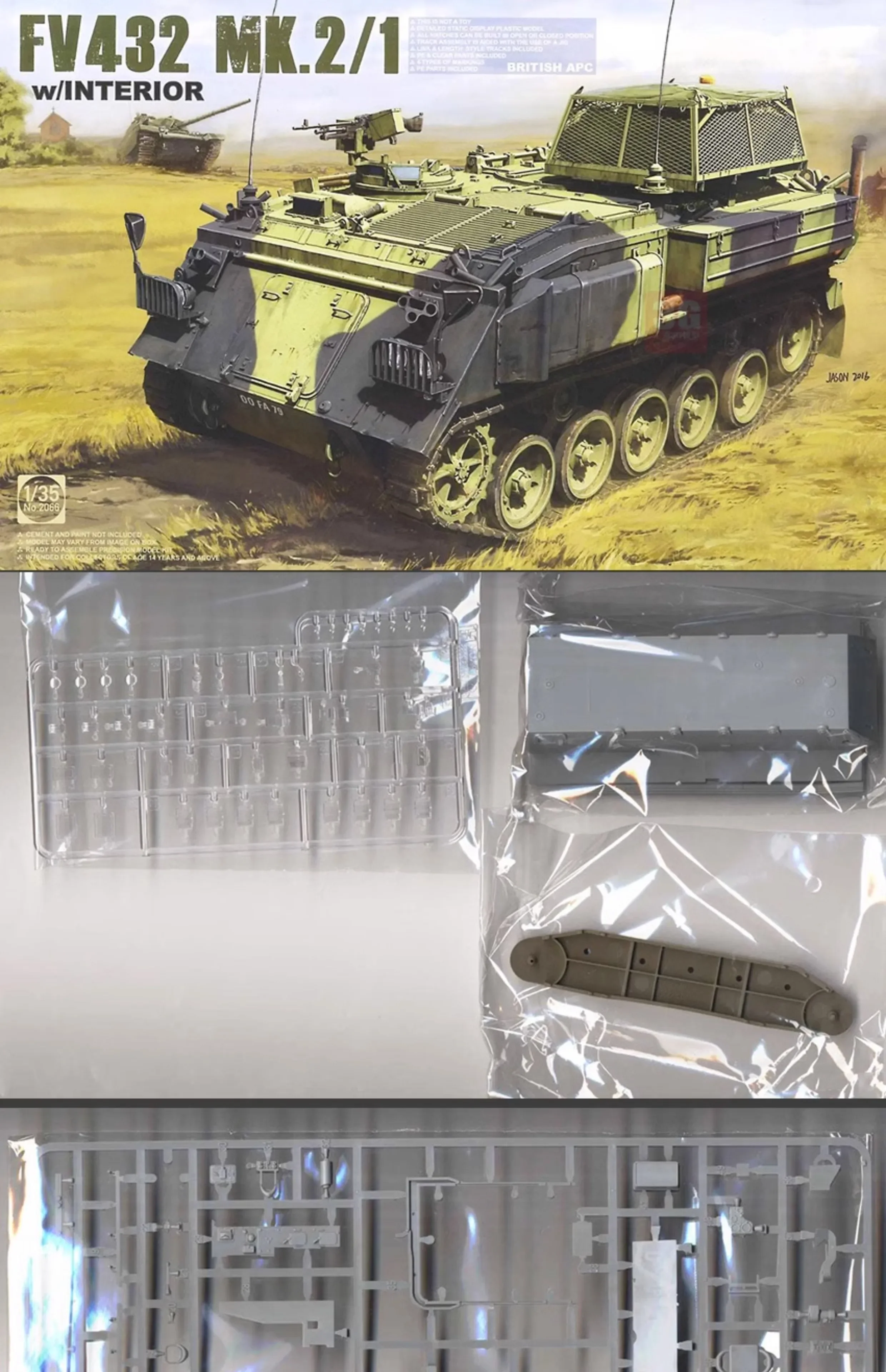 TAKOM Plastic Assembly Model Kit 2066 UK FV432 MK.2/1 Armored Vehicle 1/35