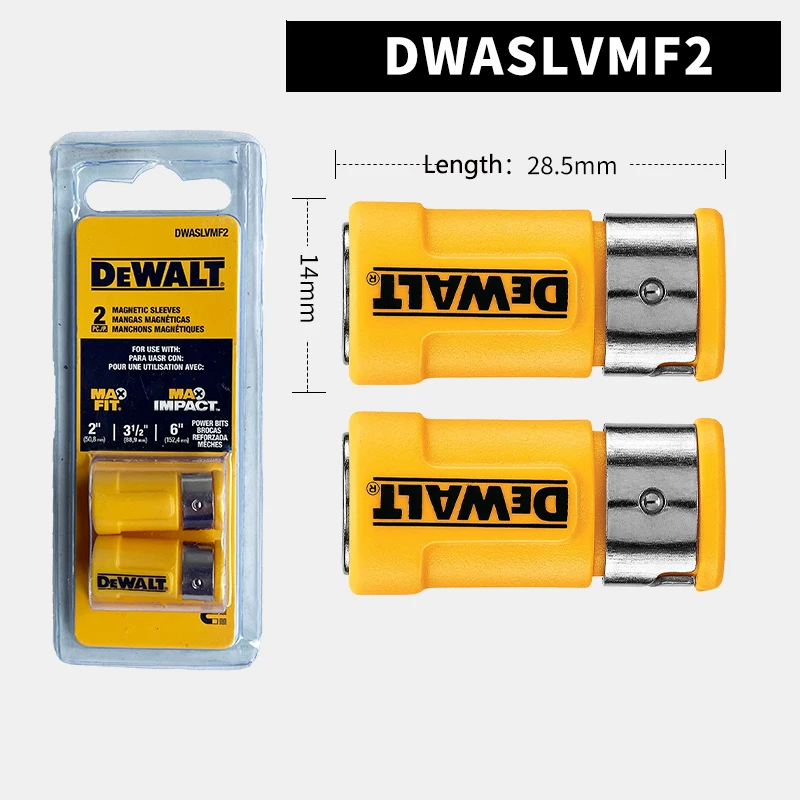 DEWALT Power Tool Accessories Original MAXFIT Magnetic Bit Sleeve Set Driver DWASLVMF2 2PCS For DCF850 DCF887