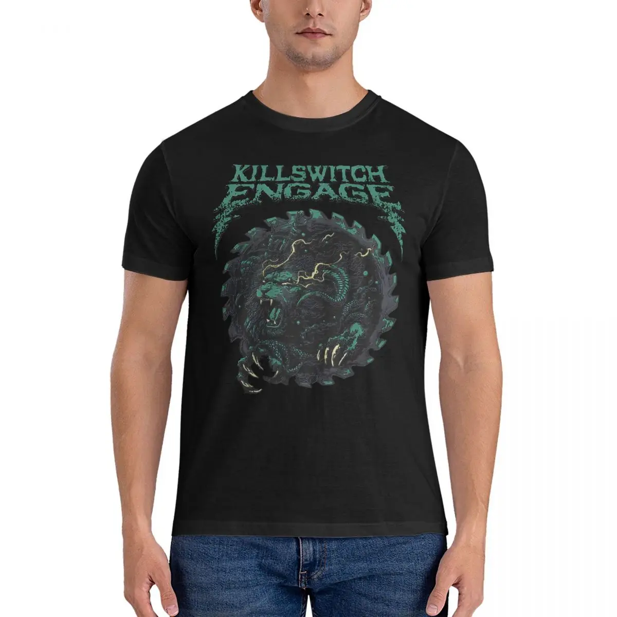 Men Rock Band T Shirts Killswitch Engage Cotton Clothes Vintage Short Sleeve Round Collar Tee Shirt Summer T-Shirts