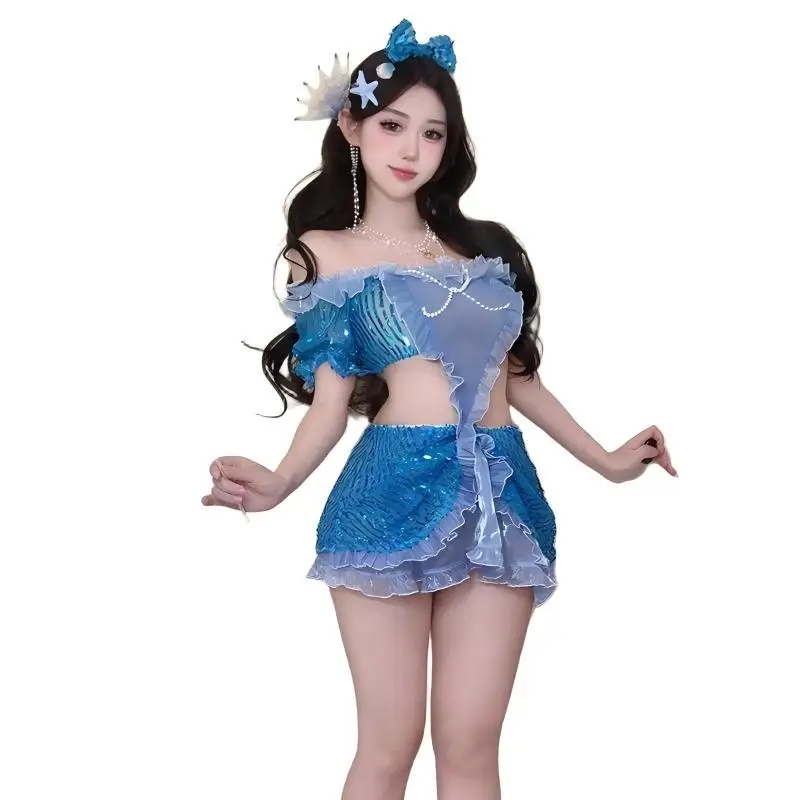 

Эротическое белье на одно плечо с вырезами, без бретелек, в стиле русалки, с эффектом иллюзии, соблазнительное, для ролевых игр, для женщин