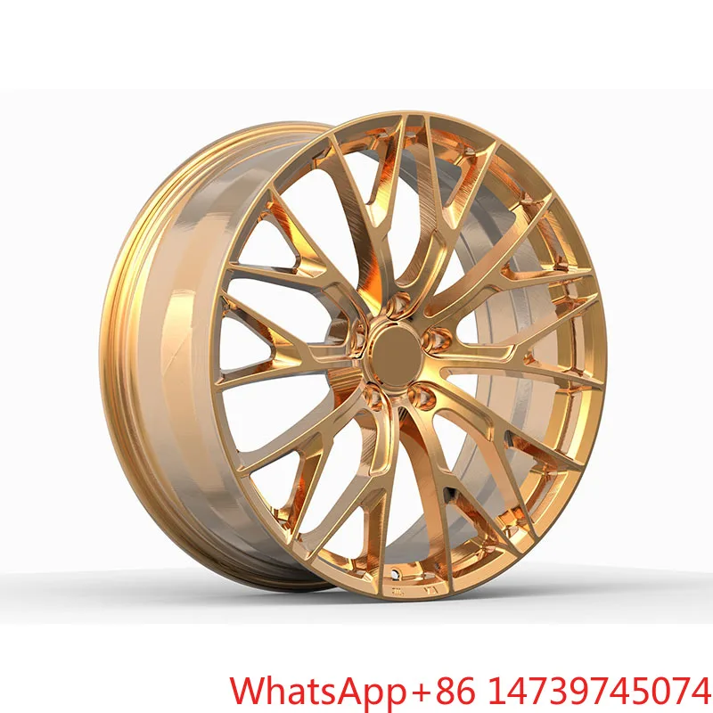 Auto PartsBR Wheels Custom Forged Alloy Racing Wheels 15 26 Inch Performance Cars Customizable Polished Chrome Finish JWL Certif