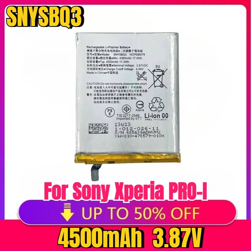 New High quality replaceable Battery 4500mAh Battery For Sony Xperia PRO-I SNYSBQ3 Mobile Phone Batteries + Free Tools
