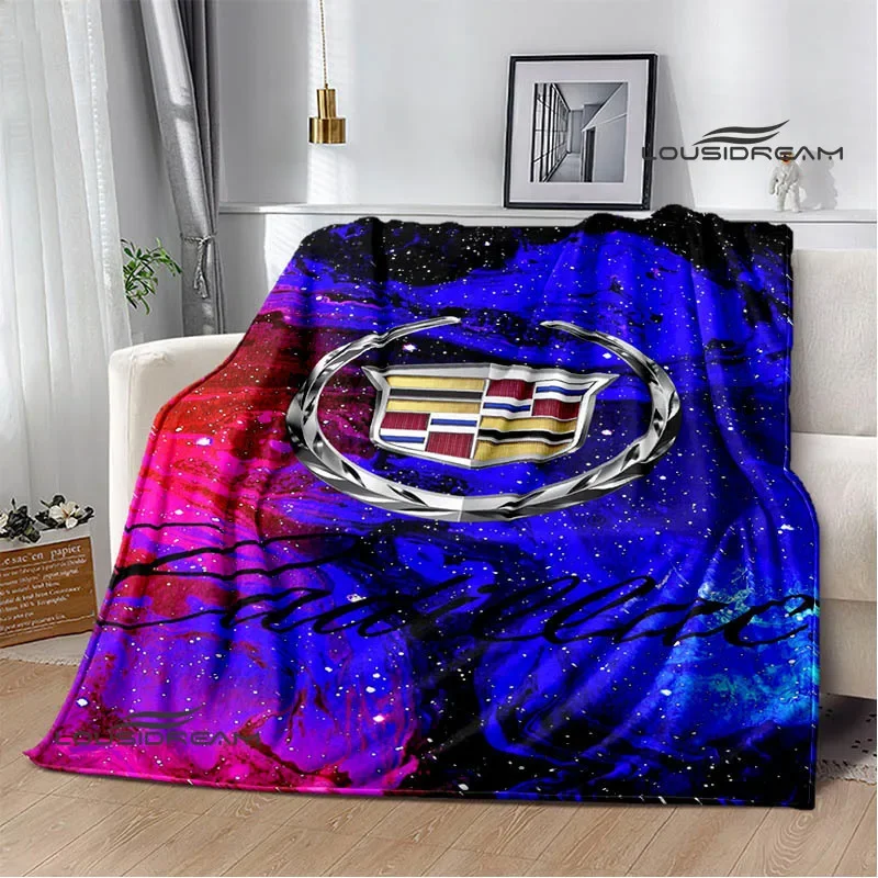 3D C-Cadillac logo retro Printed blankets Warm Flannel blankets Soft and comfortable blanket bed linings Birthday Gift