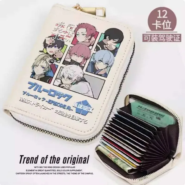 

Anime BLUE LOCK Rin Itoshi Nagi Seishiro Fashion Wallet PU Purse Card Coin Zipper Cash Holder Bag Cosplay Gift B1777 Anime