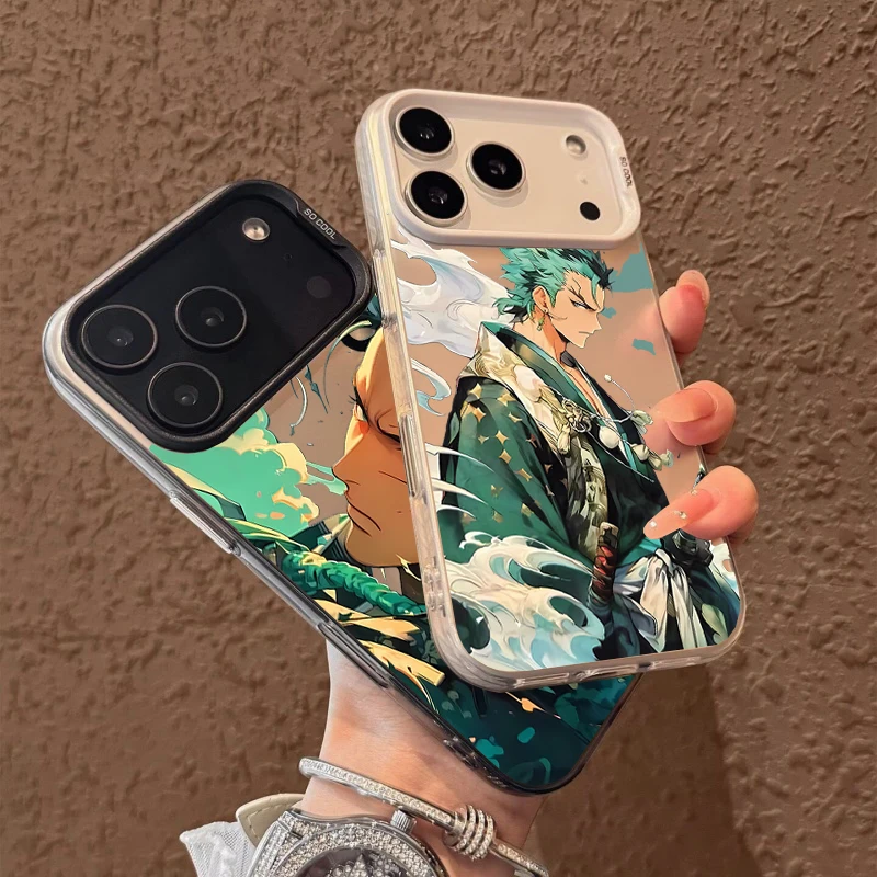 เคสโทรศัพท์ลายการ์ตูนวันพีซ ลูฟี่ โซโล สำหรับ Redmi Note 14 13 Pro Plus A5 A3 15 15C 14C 13C 14 13  แบบด้าน  IMD  แข็ง