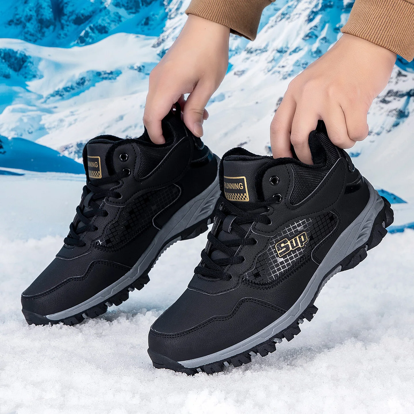 

Men's Autumn Winter Hiking Shoes Non-slip Platform Plus Size Outdoor Casual Sports Travel Shoes