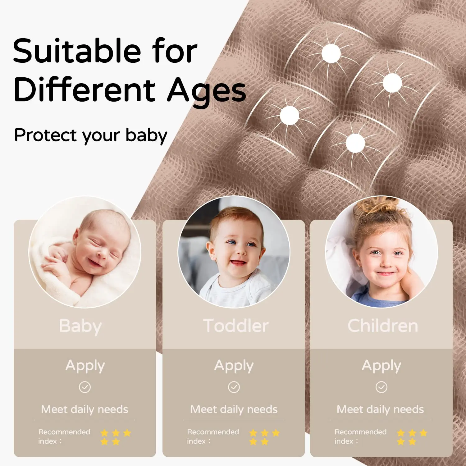 مناشف أطفال بغطاء للرأس من الموسلين، مصنوعة من القطن بنسبة 100%، مناشف حمام أطفال فائقة النعومة وماصة مع غطاء للرأس لحديثي الولادة والرضع