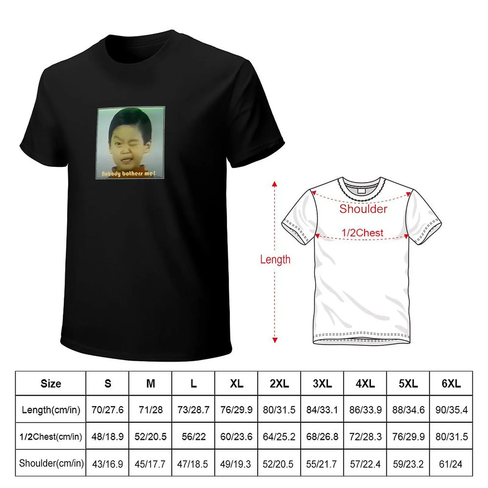 Nobody bothers me! T-Shirt Classic Graphic Short Sleeve Top