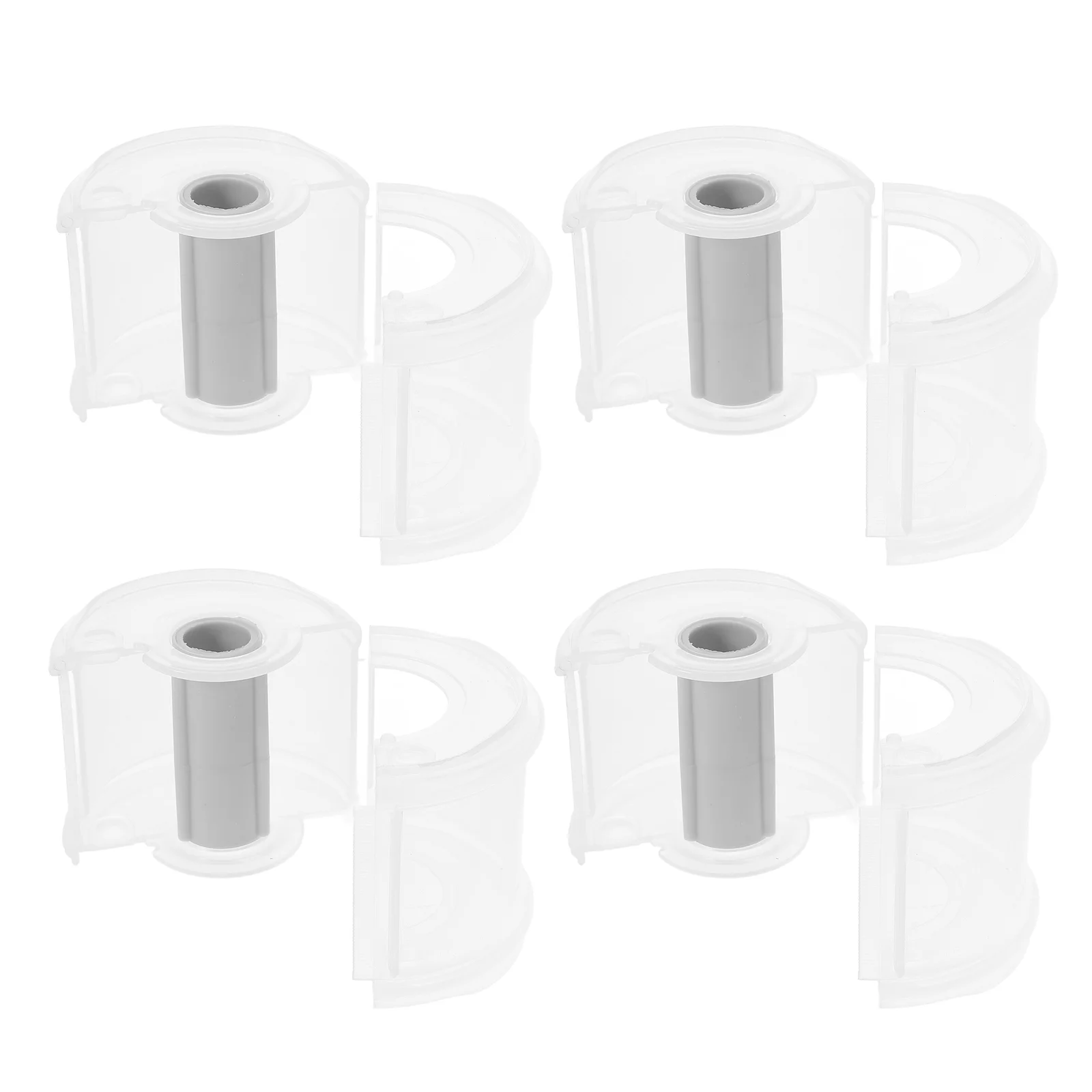4 Pcs Tape Storage Box Portable Holder Washi Dispenser Glue Decorate Plastic