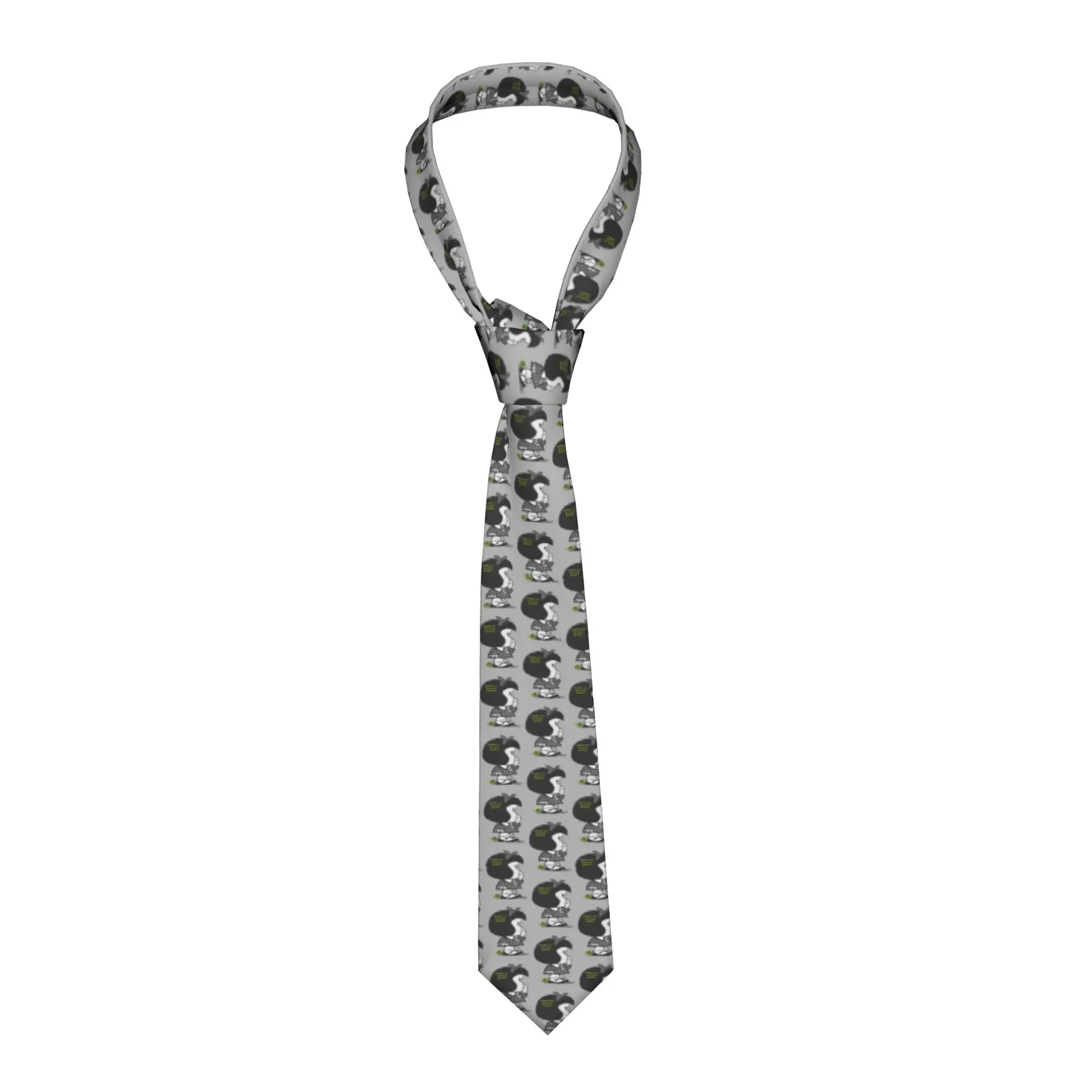 Mafaldas Turtle Men Neckties Skinny Polyester 8 cm Wide  Neck Tie for Mens Daily Wear Cravat Wedding Accessories  Office