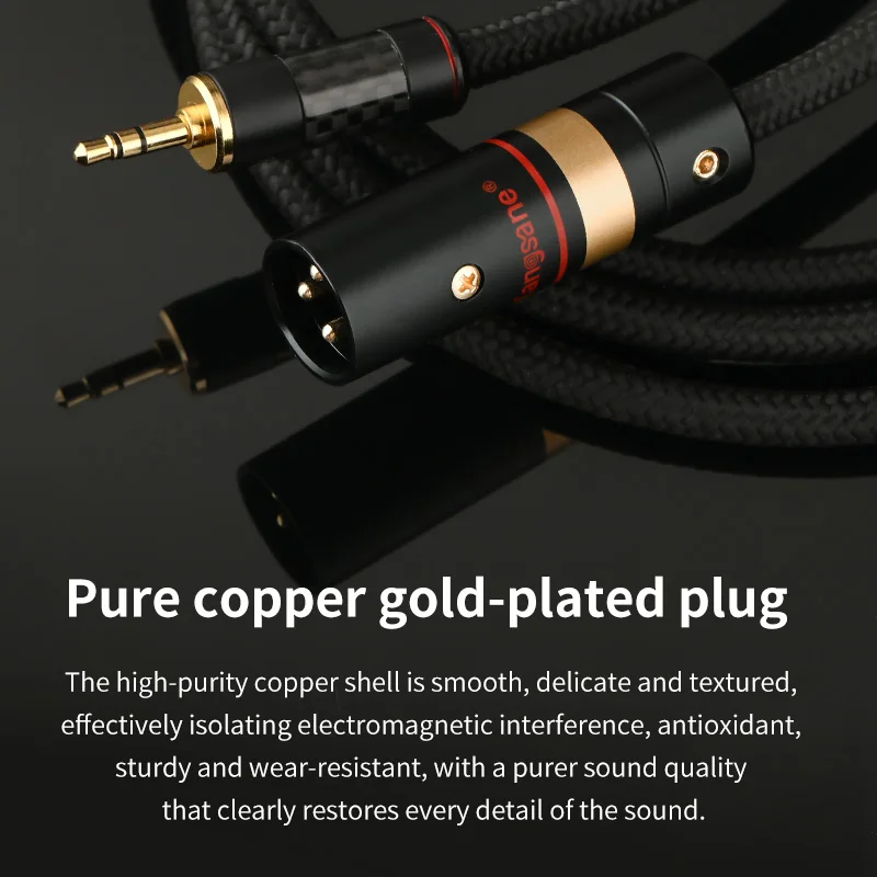 Xangsane 5NOCC 3.5mm to XLR male female audio cable computer laptop microphone speaker cable balance conversion cable