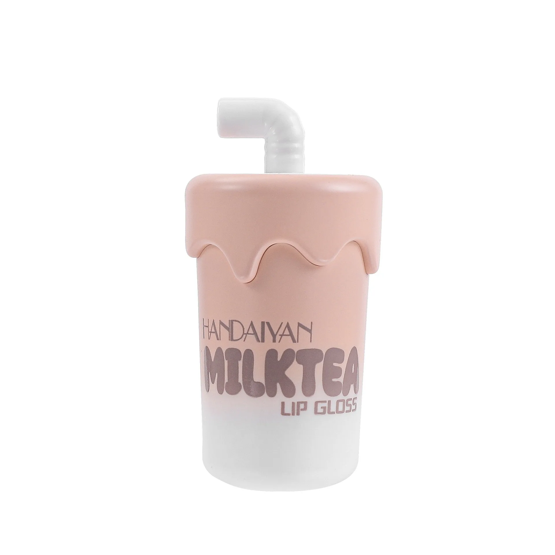 HANDAIYAN taza de té de la leche brillo de labios textura de terciopelo mate taza antiadherente lápiz labial líquido resistente al agua de larga duración maquillaje cosmético de labios