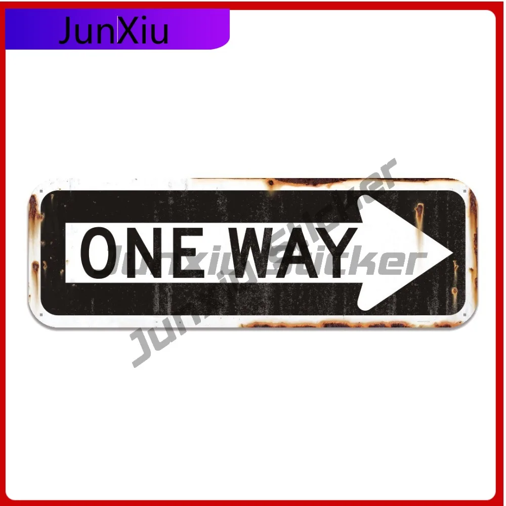 

Репродукция наклейки ONE WAY: высококачественная водонепроницаемая креативная виниловая наклейка для автомобиля, ноутбука, окна, бампера, декора экстерьера авто, подарок