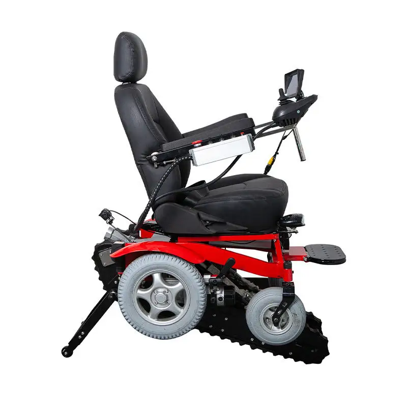 Automatic electric stair climbing Off-road mountain climbing Independent operation Wheelchair rehabilitation for the disabled