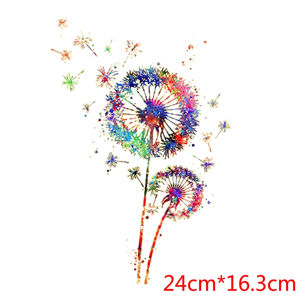 Dandelion Thermo Stickers Patches for Clothing Parches Transfer Sticker for Clothes Parches Bordados Para La Ropa DIY T-shirt