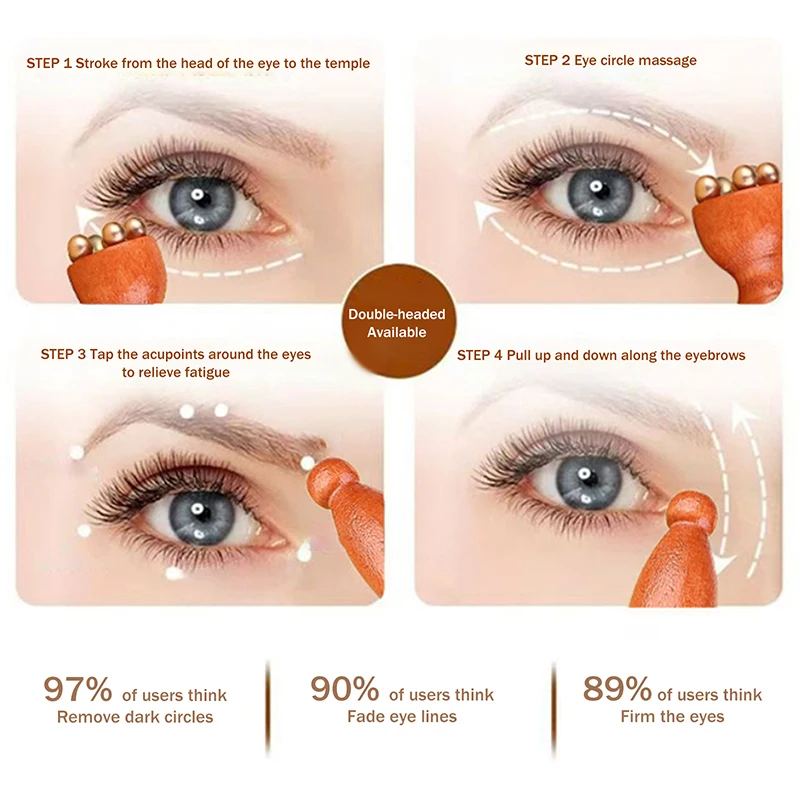 لوتس البذور شكل مدلك الوجه العلاج الطبيعي أداة خشب الصندل الوجه العين أدوات مساج غوا شا الوجه العناية بالبشرة عصي تدليك #5