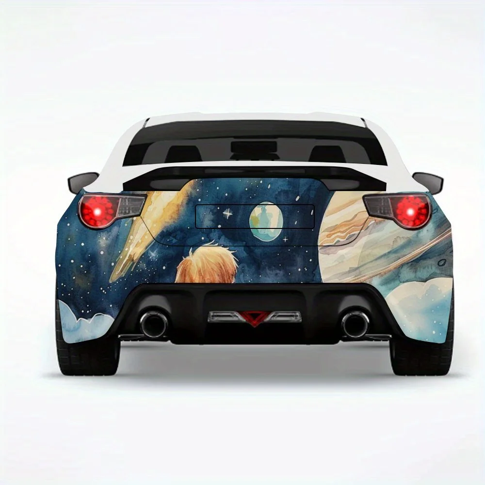 

Space Boy On Moon Car StickerVinyl Decal for Car Rear, Waterproof Self-Adhesive Vinyl Stickers for Vehicle Tail & Bumper, Decora