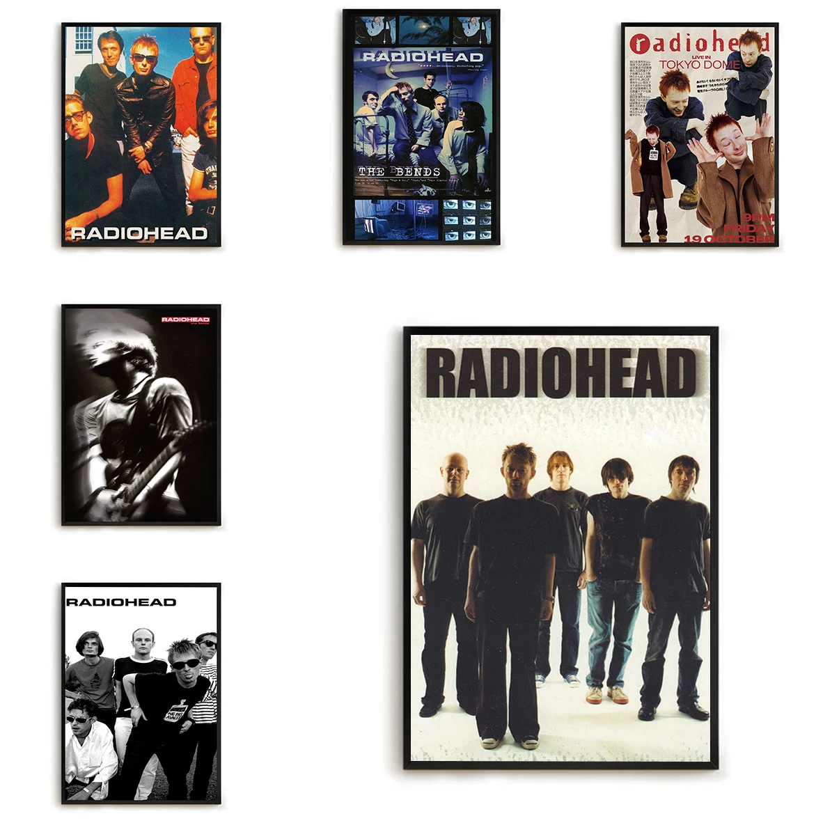 Scandinavian Classic Vintage Wall Art Rock Band Radiohead Music Canvas Paintings Posters Anime Decoration Home Decorations Decor