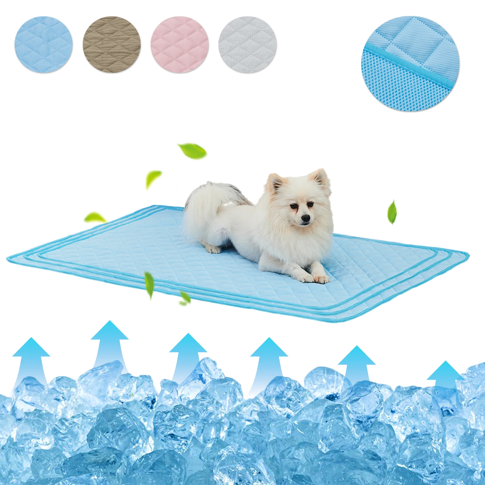 Dog Cooling Mat Summer Dog Beds for Small Large Dog Cushion Cat Blanket Breathable Pet Puppy Sofa Pad Washable Car Dogs Ice Mat