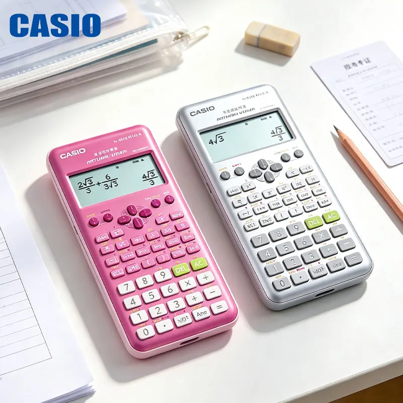 Casio Fx-82ES/fx-999CN CW/AX-12B/MH-12 Atmospheric Luxury Scientific Calculator - Clear Screen-Project Planning Data Calculation