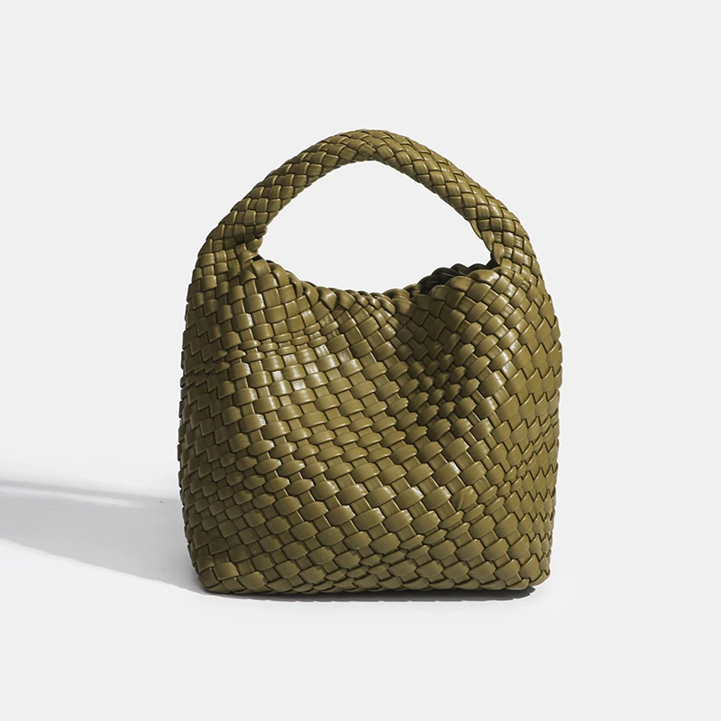 Designer bag Luxury 2024 woman bag Brand New Product PU Small size hand-woven bucket bag High quality Women\'s handbag