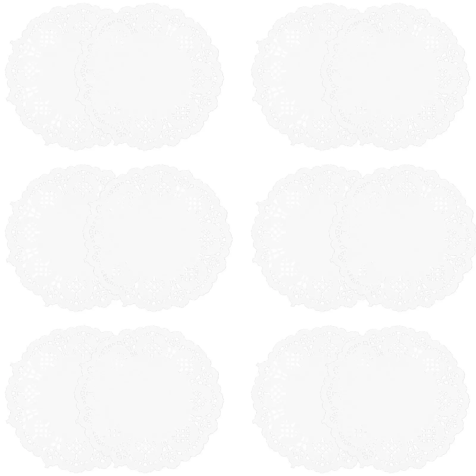100Pcs Round Lace Paper Doilies Elegant Eye-Catching Disposable Cake Paper Mats for Parties Weddings Restaurants Bakery Retail