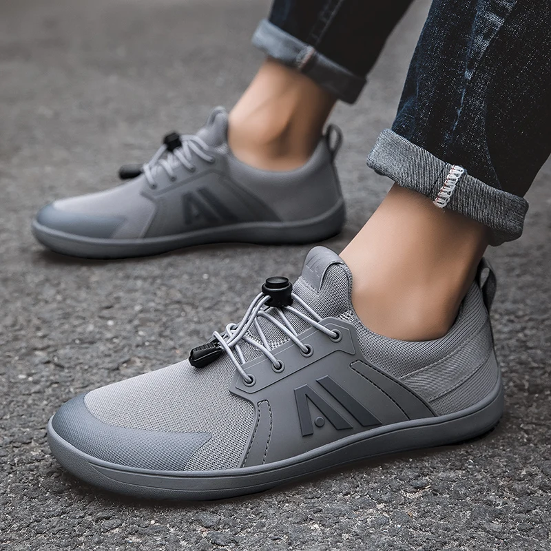 Low Top Casual Shoes Wide Toe Barefoot Walking Shoes Women Men Sneakers Outdoor Breathable Summer Solid Mesh Plus Size 39-47