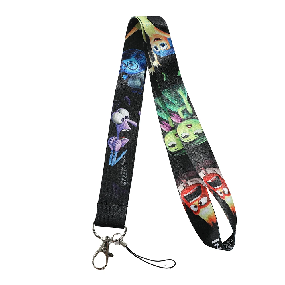 Disney Inside Out Key Lanyard ID Badge Holders Animal Phone Neck Straps with Keyring Phone Accessories Jewelry Gifts