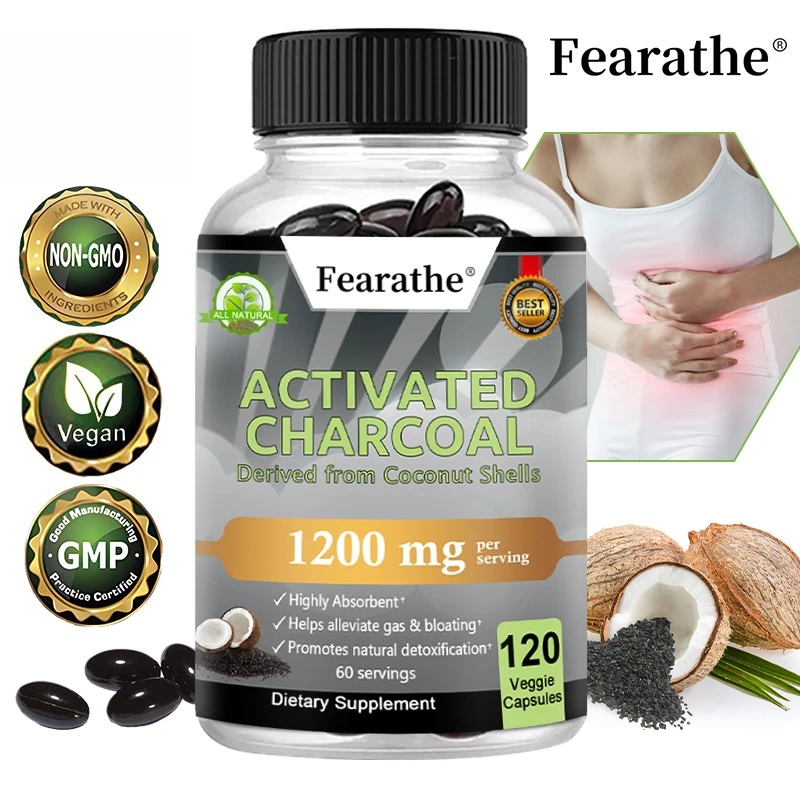 

Органический уголь с активированным кокосом — способствует развитию пищеварения, детоксикации и смазки для улучшения нормальной функции кишечника