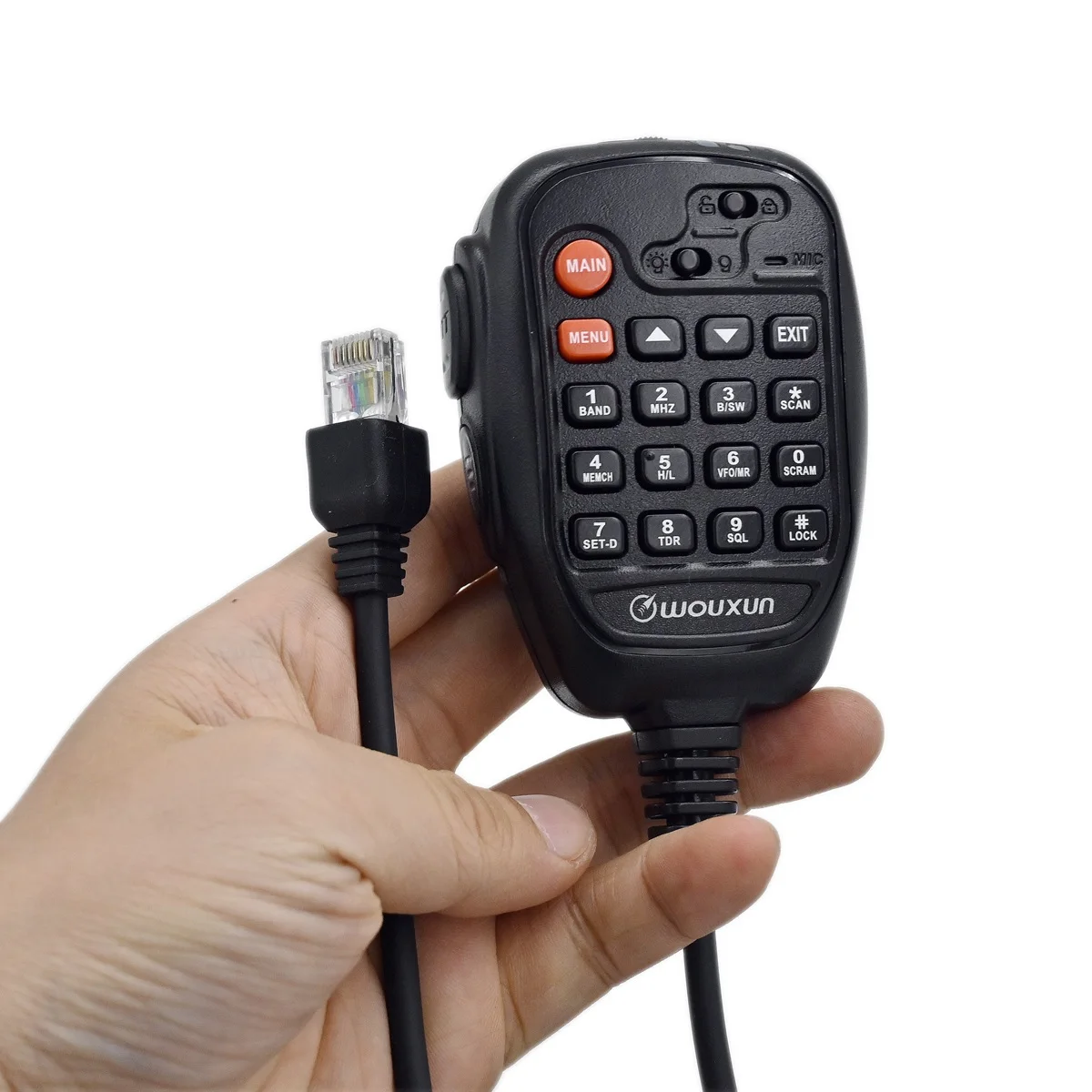 WOUXUN KGUV10A Hand Microphone Keyboard Controller for KG950 KG980 UV920 KG1000 Mobile Radio Speaker PTT Mic Accessory