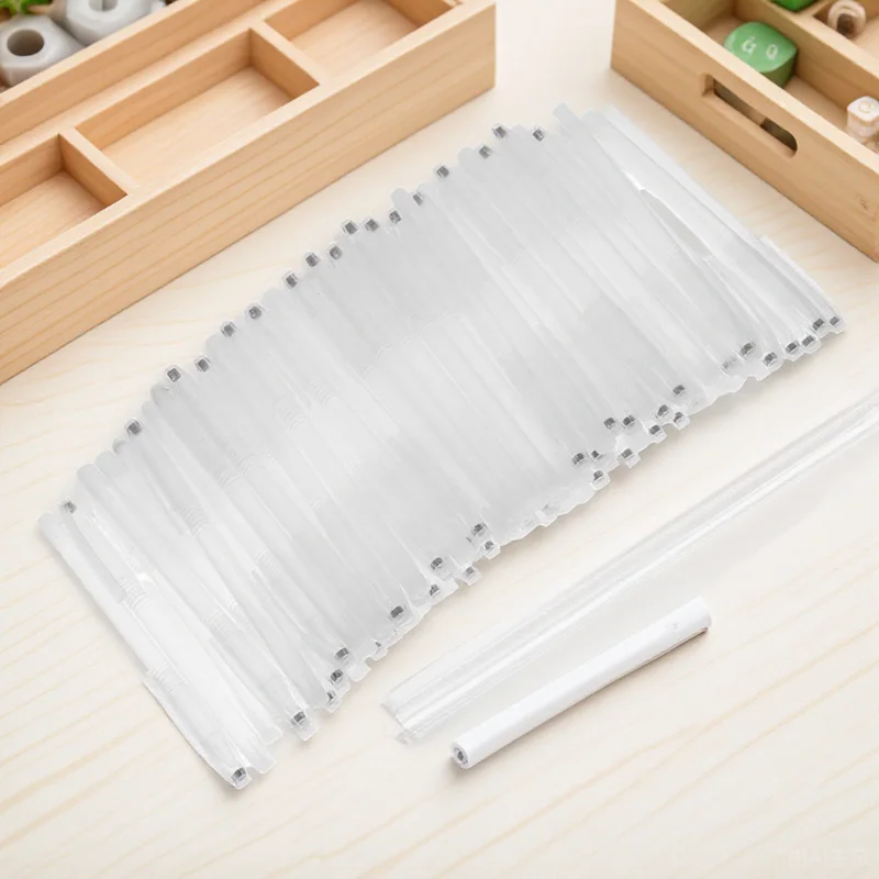 

100Pcs Transparent Empty Pen Shells Comfortable Pen Holders Practical Office Stationery Students Use Transparent Pen-Holders