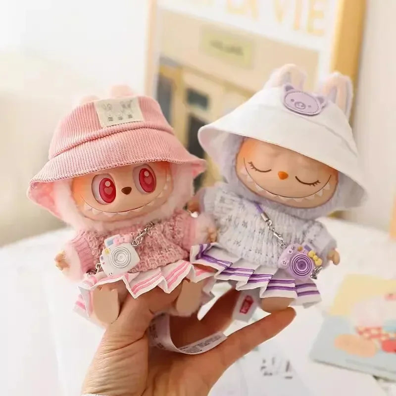 

Комплект детской одежды Labubu — плиссированная юбка Macaron JK и обувь для фотоаппарата