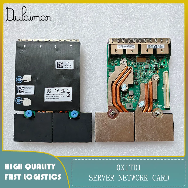 

Server with four 10 Gigabit network cards, model 0X1TD1. Original second-hand 10Gb network card.